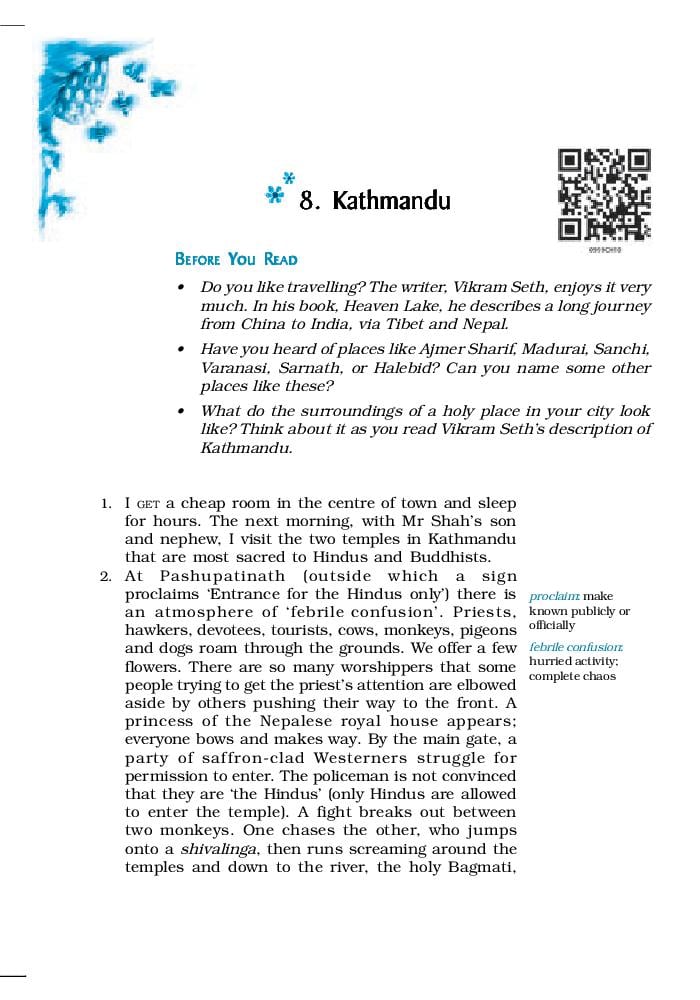 NCERT Book Class 9 English (Beehive) Chapter 8 On Killing a Tree; Reach for the Top - Page 1