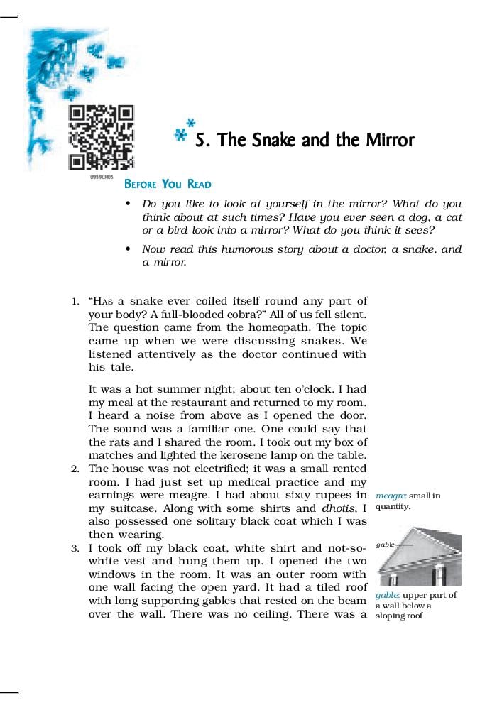 NCERT Book Class 9 English (Beehive) Chapter 5 A Legend of the Northland; The Snake and the Mirror - Page 1