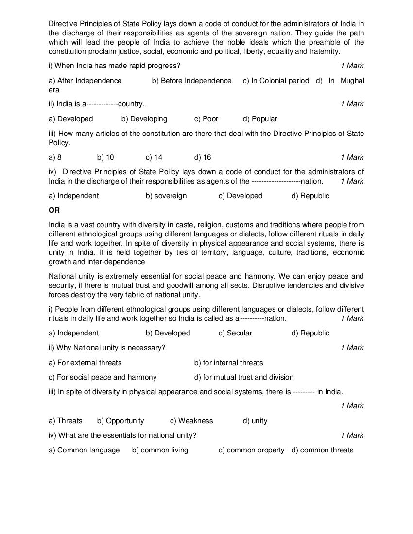 Cbse Class 12 Ncc Sample Paper 2023 Pdf Class 12 Ncc Sample Papers With Solutions 9032