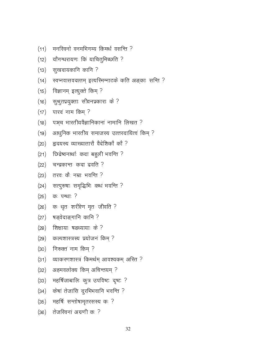 MP Board Class 9 Sanskrit Question Bank (PDF) – Important Questions