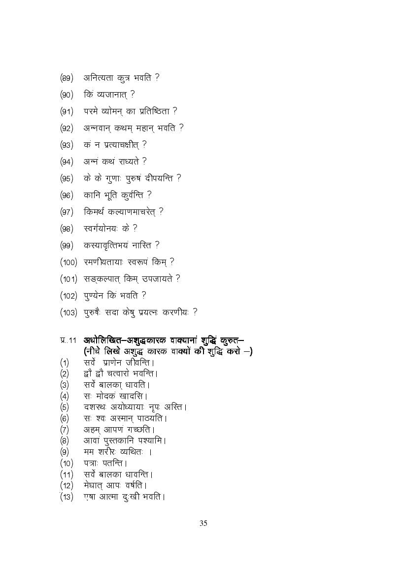 MP Board Class 9 Sanskrit Question Bank (PDF) – Important Questions