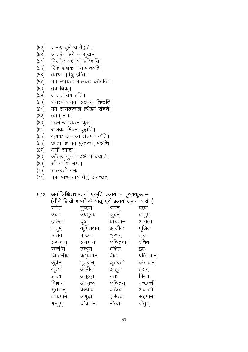 MP Board Class 9 Sanskrit Question Bank (PDF) – Important Questions