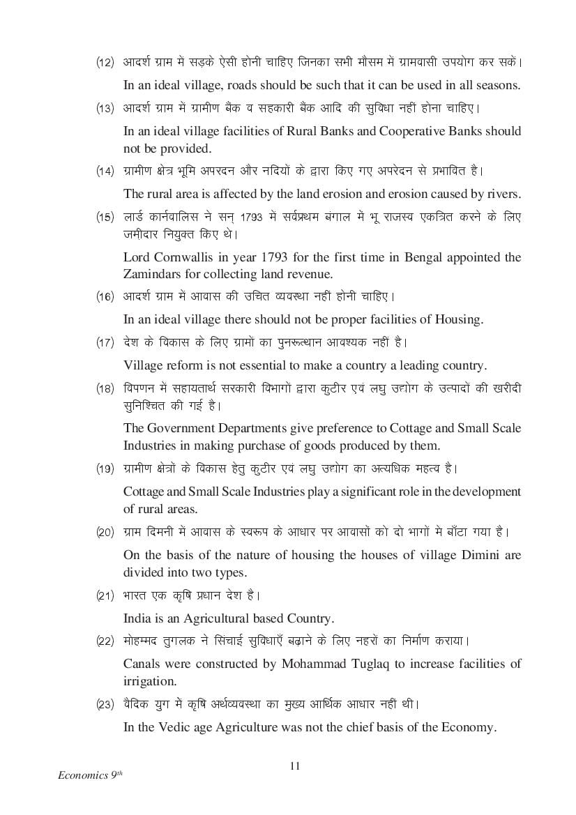 MP Board Class 9 Social Science Question Bank (PDF) – Important Questions