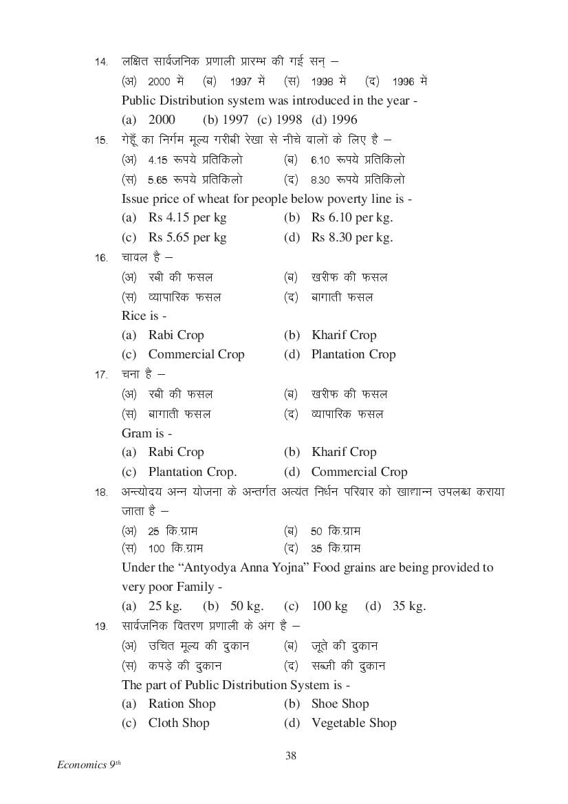 MP Board Class 9 Social Science Question Bank (PDF) – Important Questions
