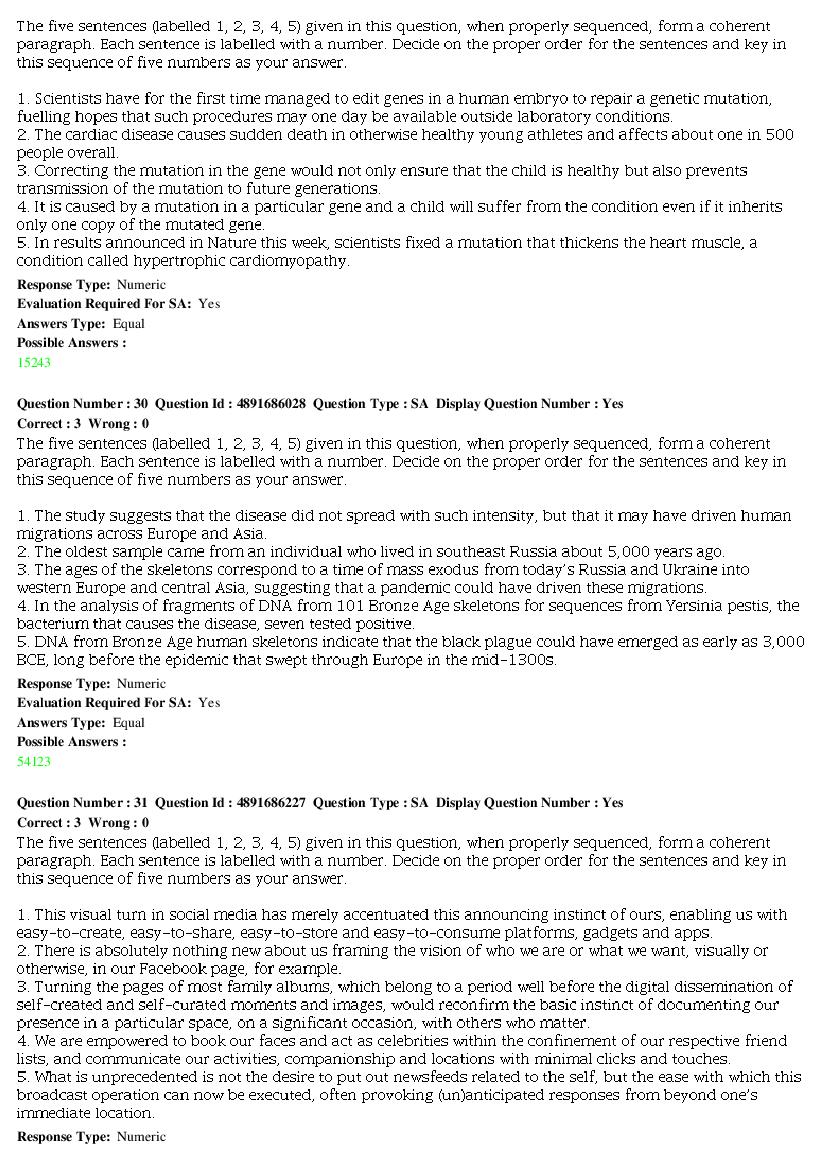 CAT 2017 Question Paper PDF with Answer Key (Slot 1 and 2)