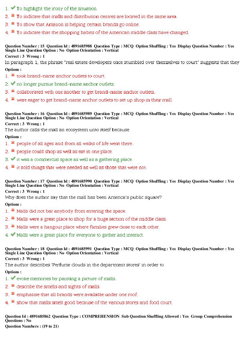 CAT 2017 Question Paper PDF with Answer Key (Slot 1 and 2)