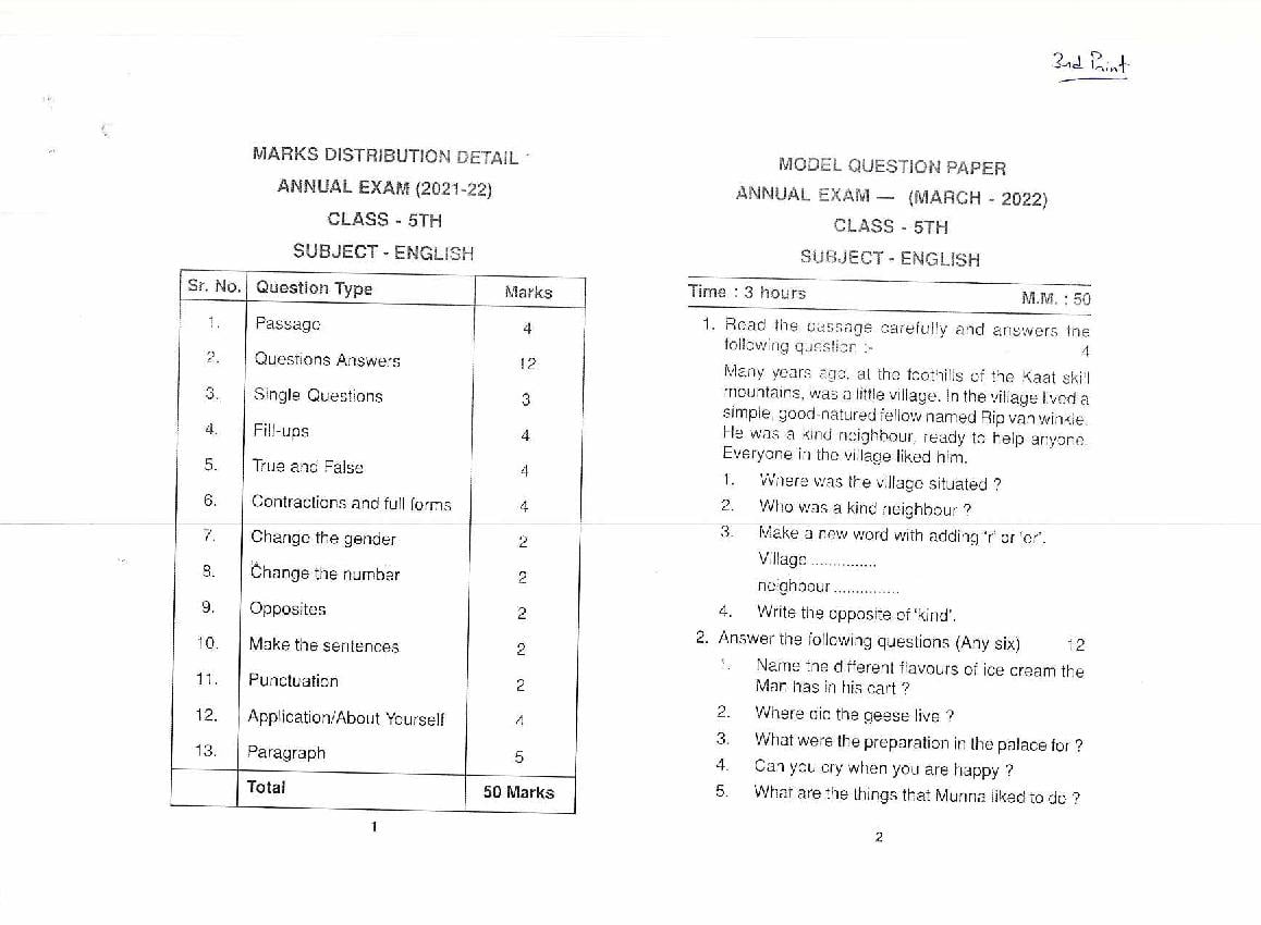 hp-board-class-5-model-question-paper-2022