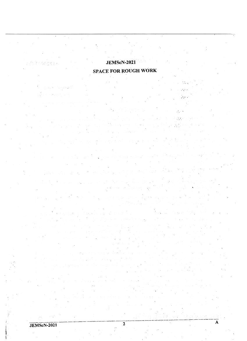 JEMScN 2021 Question Paper PDF (M.Sc. Nursing, WBJEEB)