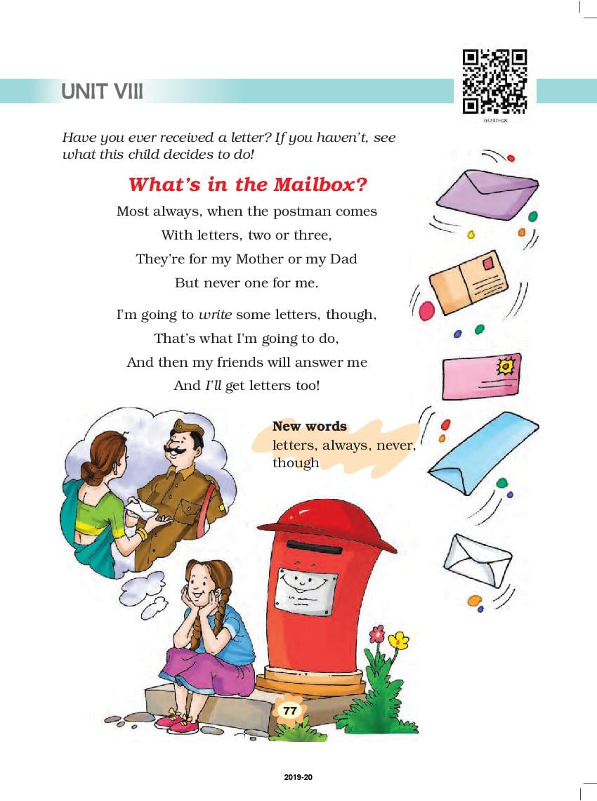 NCERT Book Class 3 English (Marigold) Unit 8 What’s in the Mailbox?; My Silly Sister - Page 1