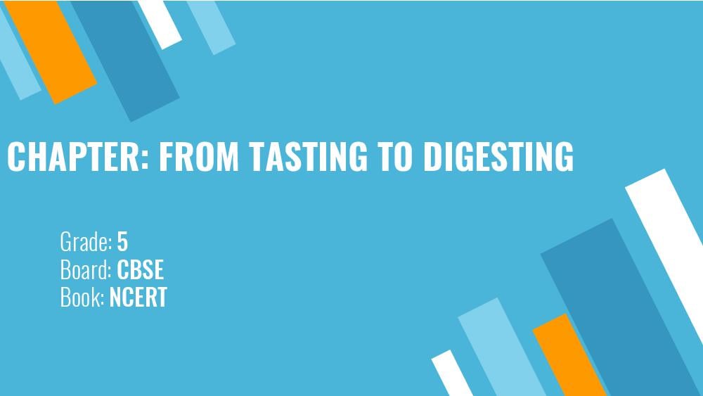 Teaching Material Class 5 EVS From Tasting to Digesting - Page 1