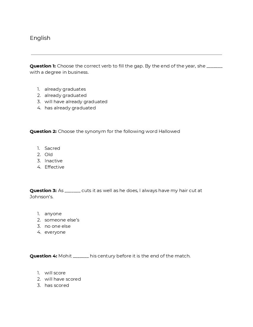 LPU LPUNEST 2022 Sample Question for M.Pharm, MPT - Page 1