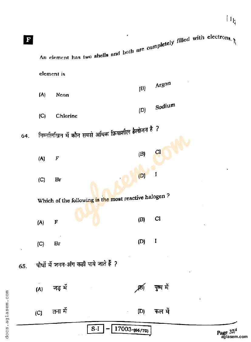 Bihar Board Class 10 Science Question Paper 2022 (PDF)