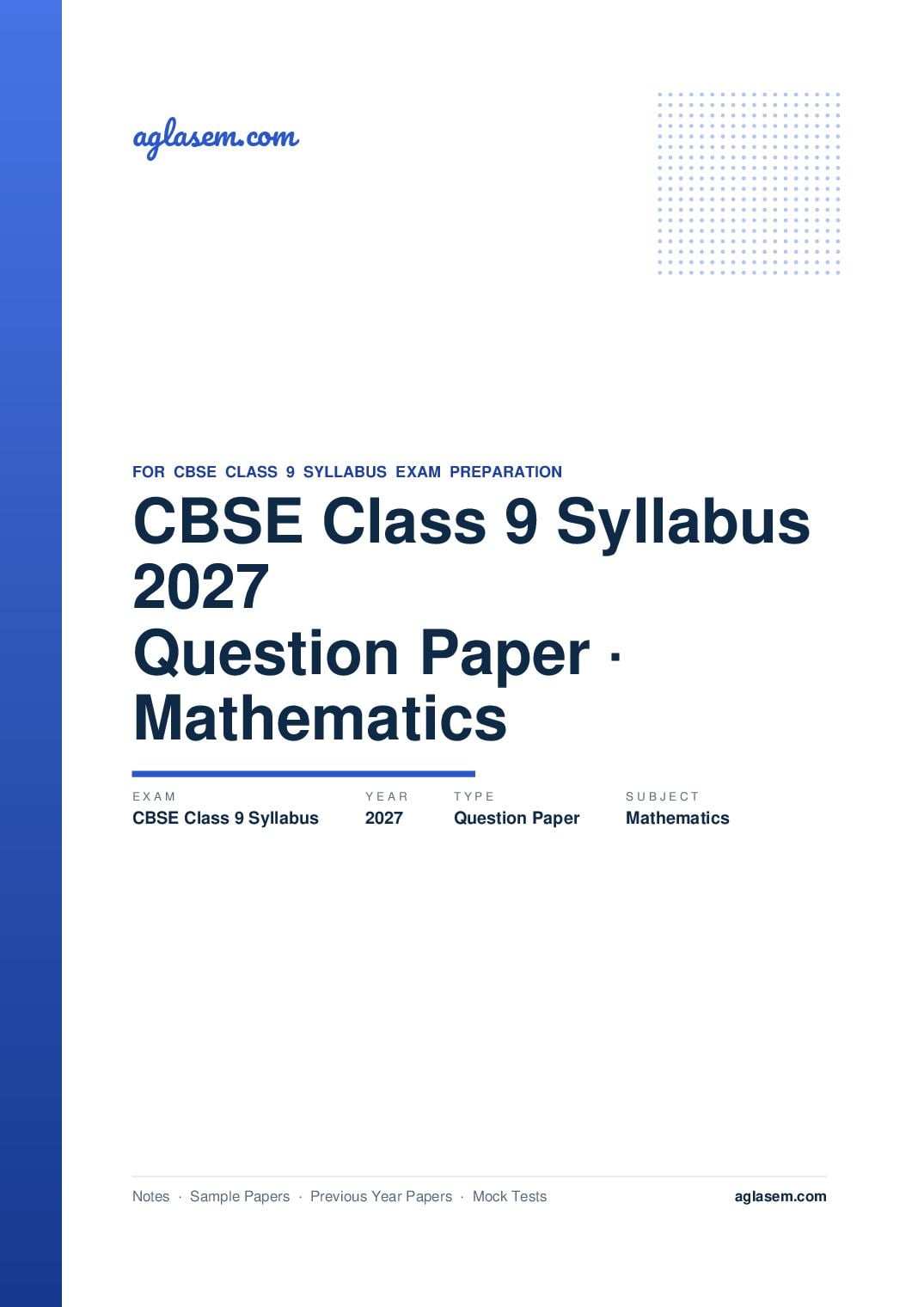 CBSE Class 9 Syllabus 2027 Mathematics - Page 1 of 14