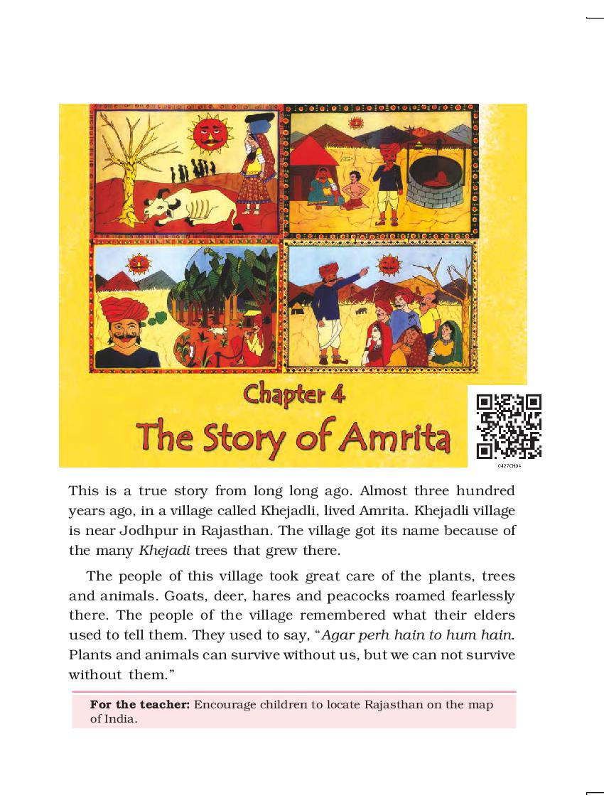 CBSE Class 4 EVS Chapter 4 A Story Of Amrita CBSE Study Group