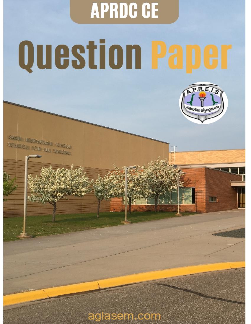 APRDC CET 2019 Question Paper BA - Page 1
