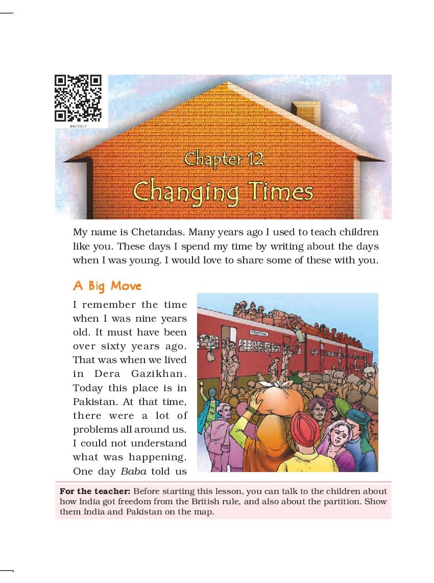 NCERT Book Class 4 EVS Chapter 12 Changing Times - Page 1
