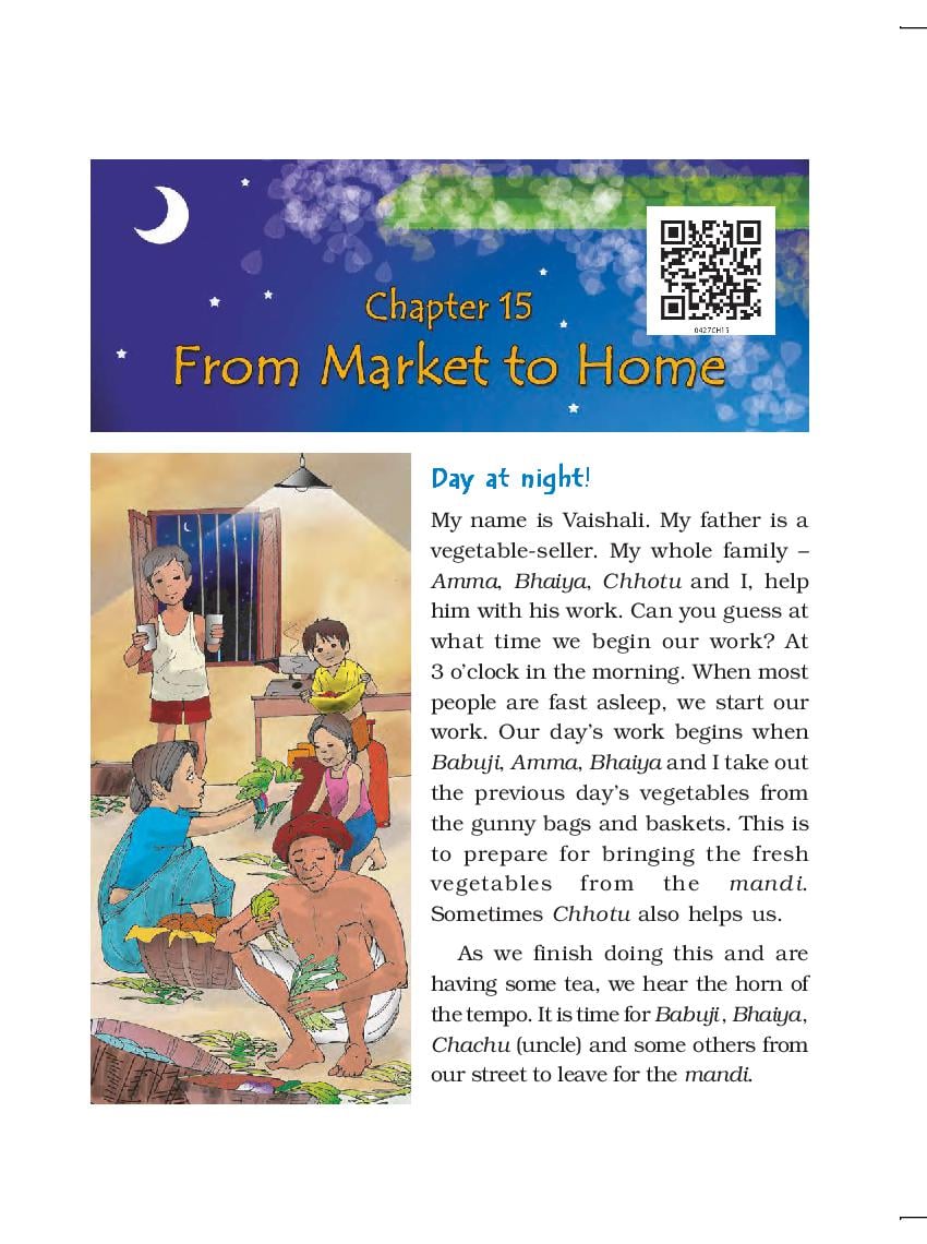 NCERT Book Class 4 EVS Chapter 15 From Market to Home - Page 1