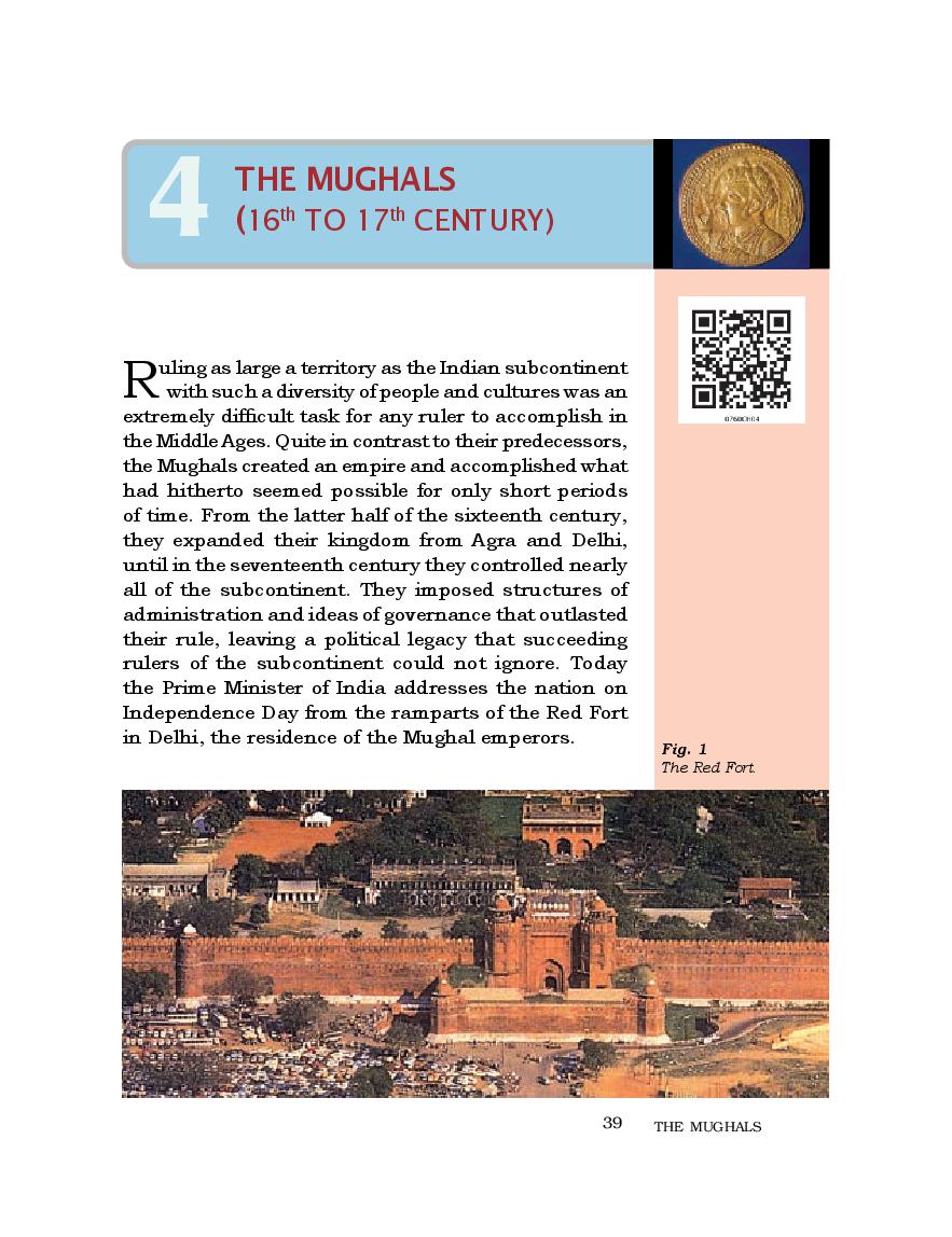 NCERT Book Class 7 Social Science (History) Chapter 4 The Mughals 16th to 17th Century - Page 1