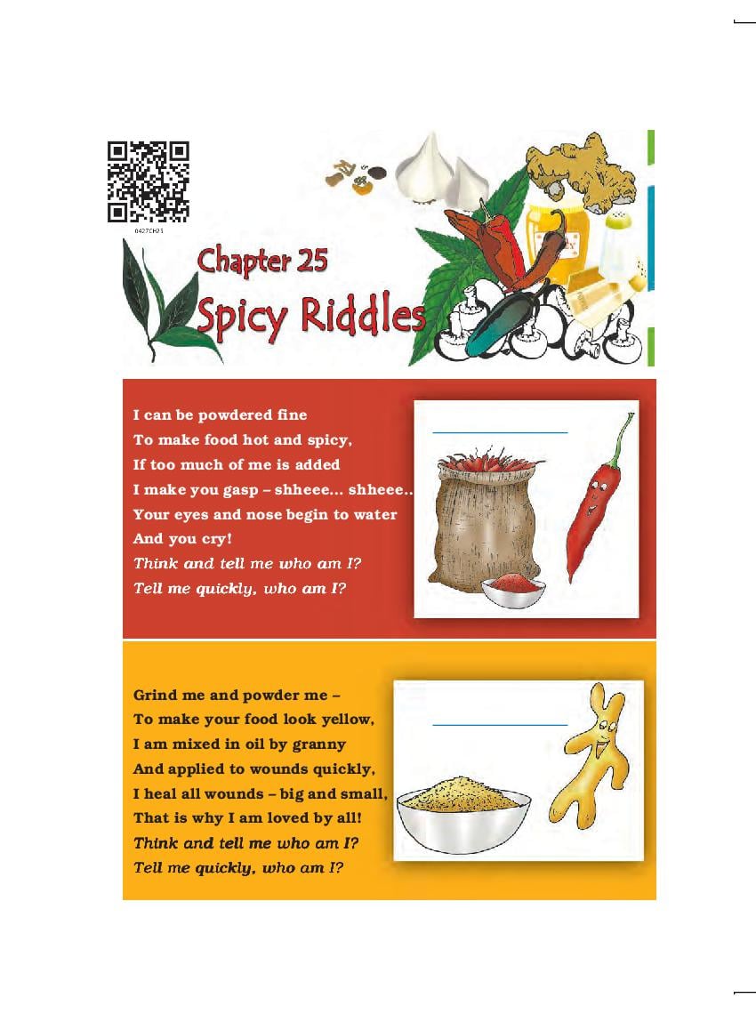 NCERT Book Class 4 EVS Chapter 25 Spicy Riddles - Page 1
