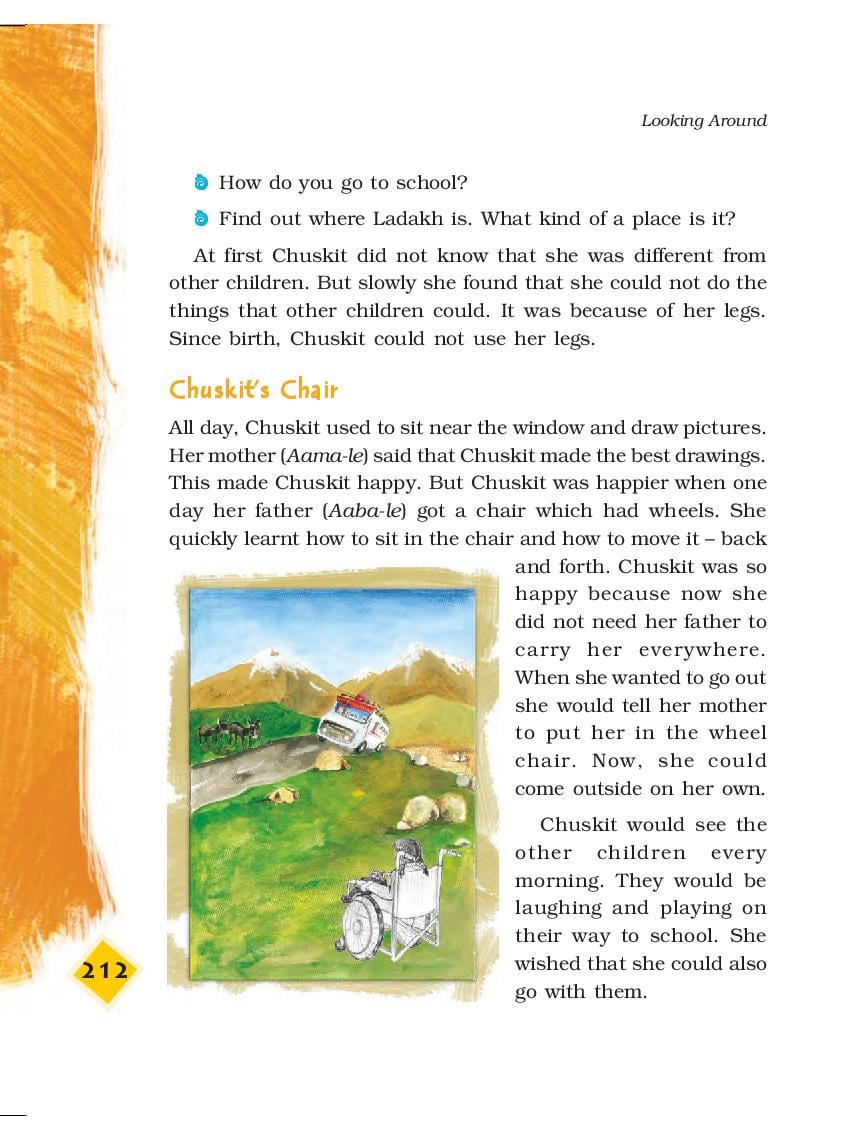 NCERT Book Class 4 EVS Chapter 27 Chuskit Goes to School | AglaSem Schools
