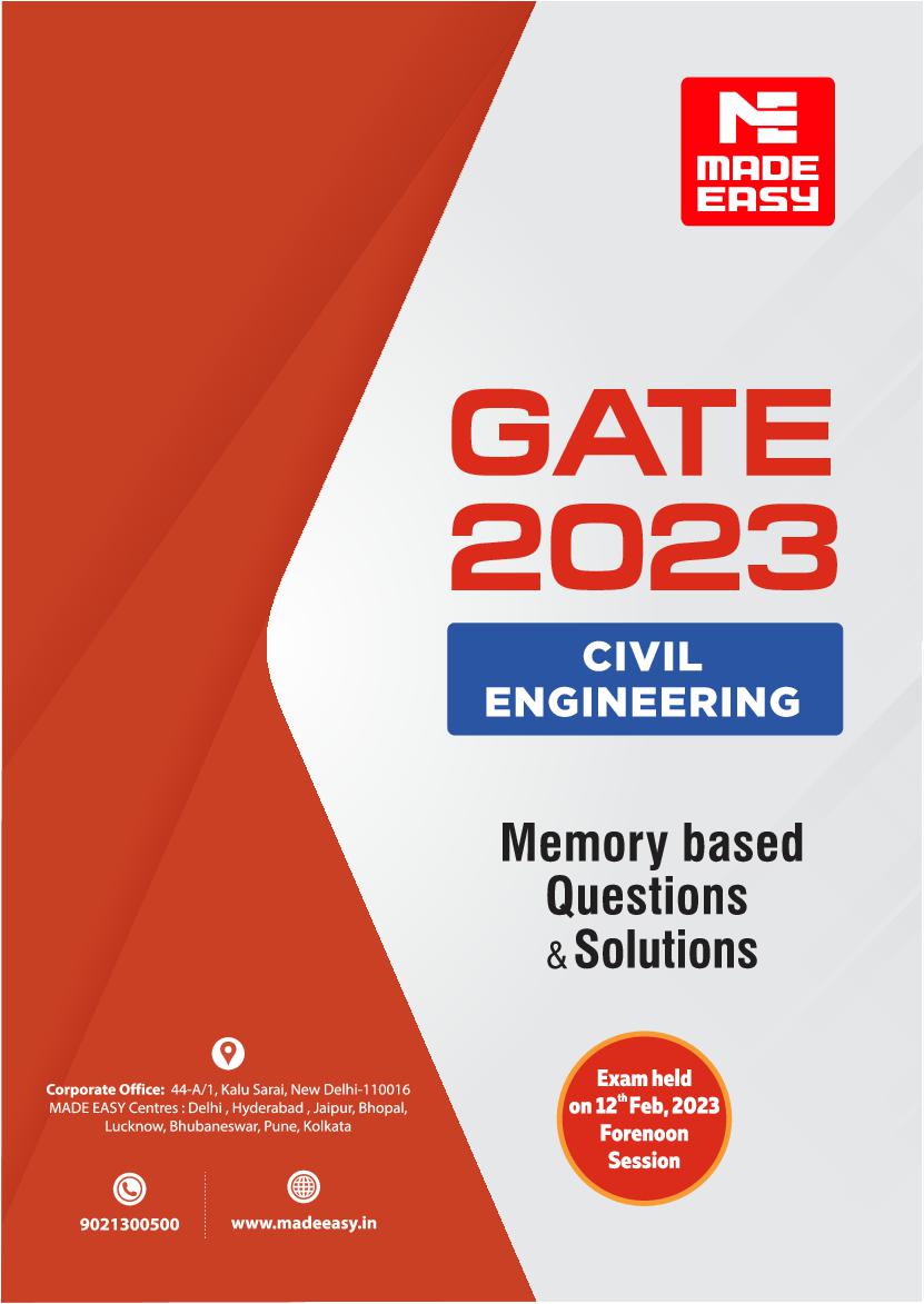 GATE 2023 Question Paper with Solutions - CE - Forenoon Session - by Made Easy - Page 1