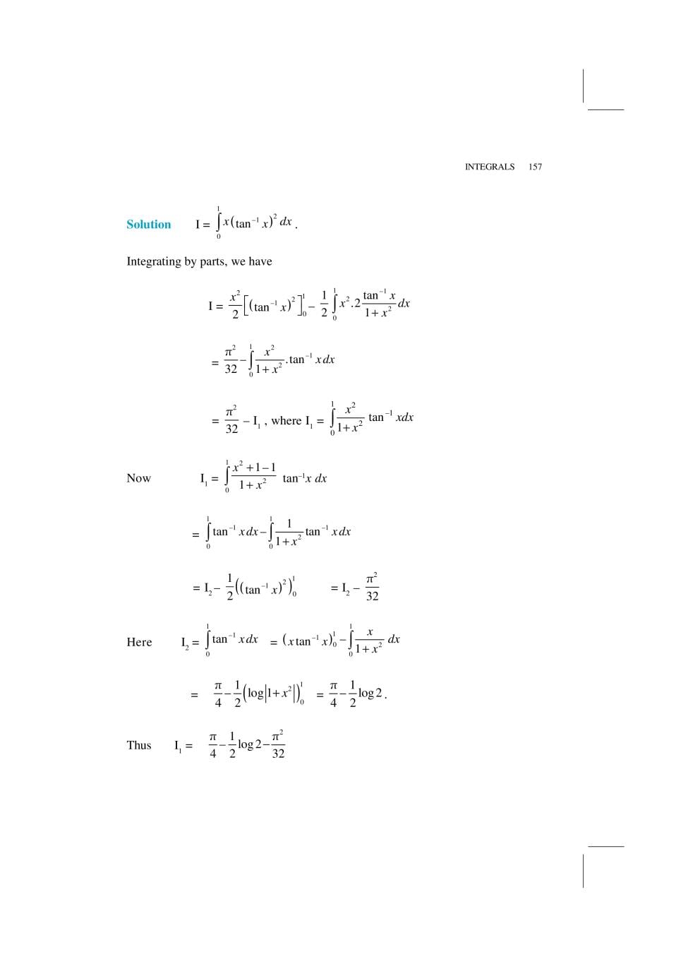 NCERT Exemplar Class 12 Maths Unit 7 Integrals