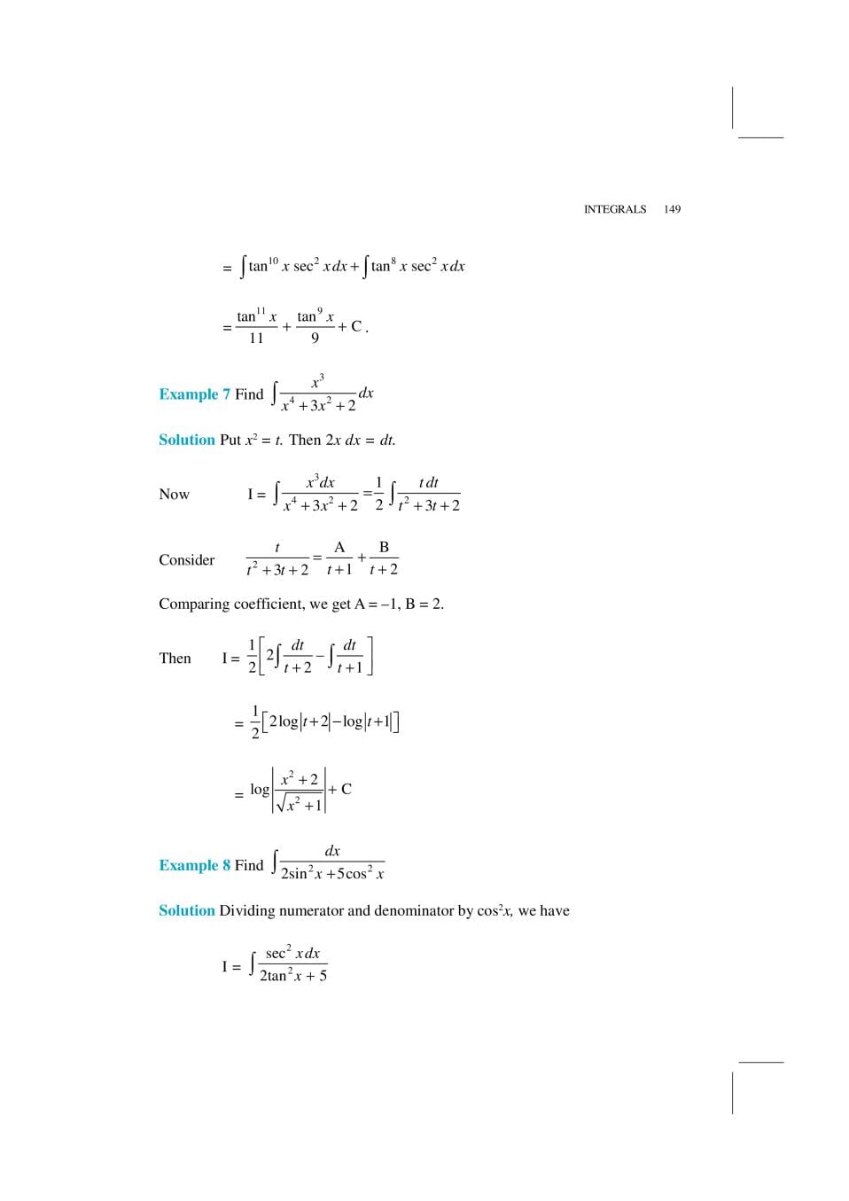 NCERT Exemplar Class 12 Maths Unit 7 Integrals