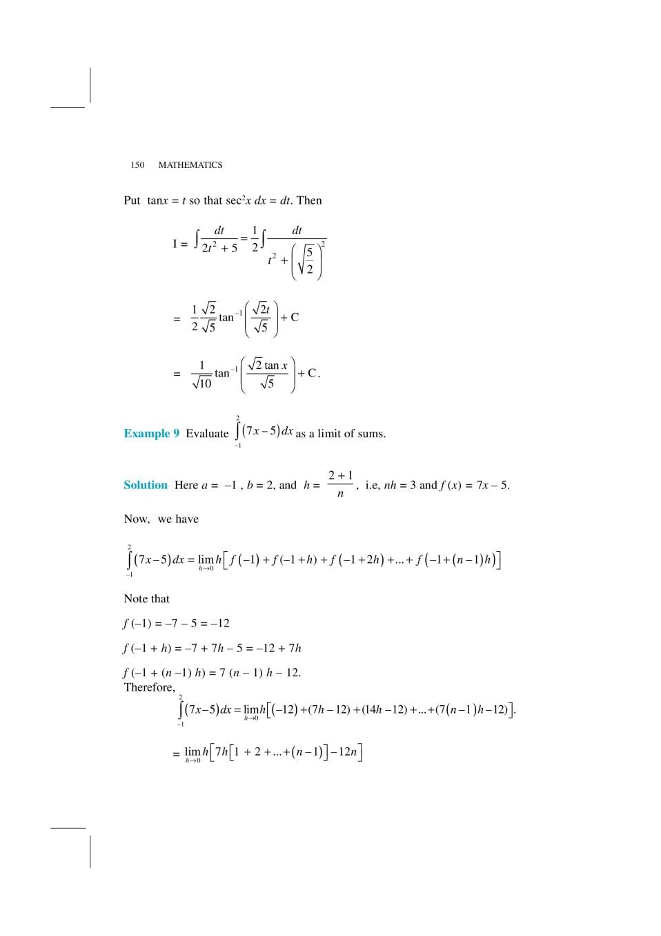 NCERT Exemplar Class 12 Maths Unit 7 Integrals