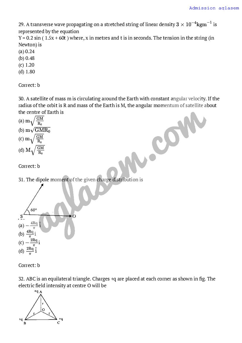 BITSAT 2017 Question Paper with Answers AglaSem Admission