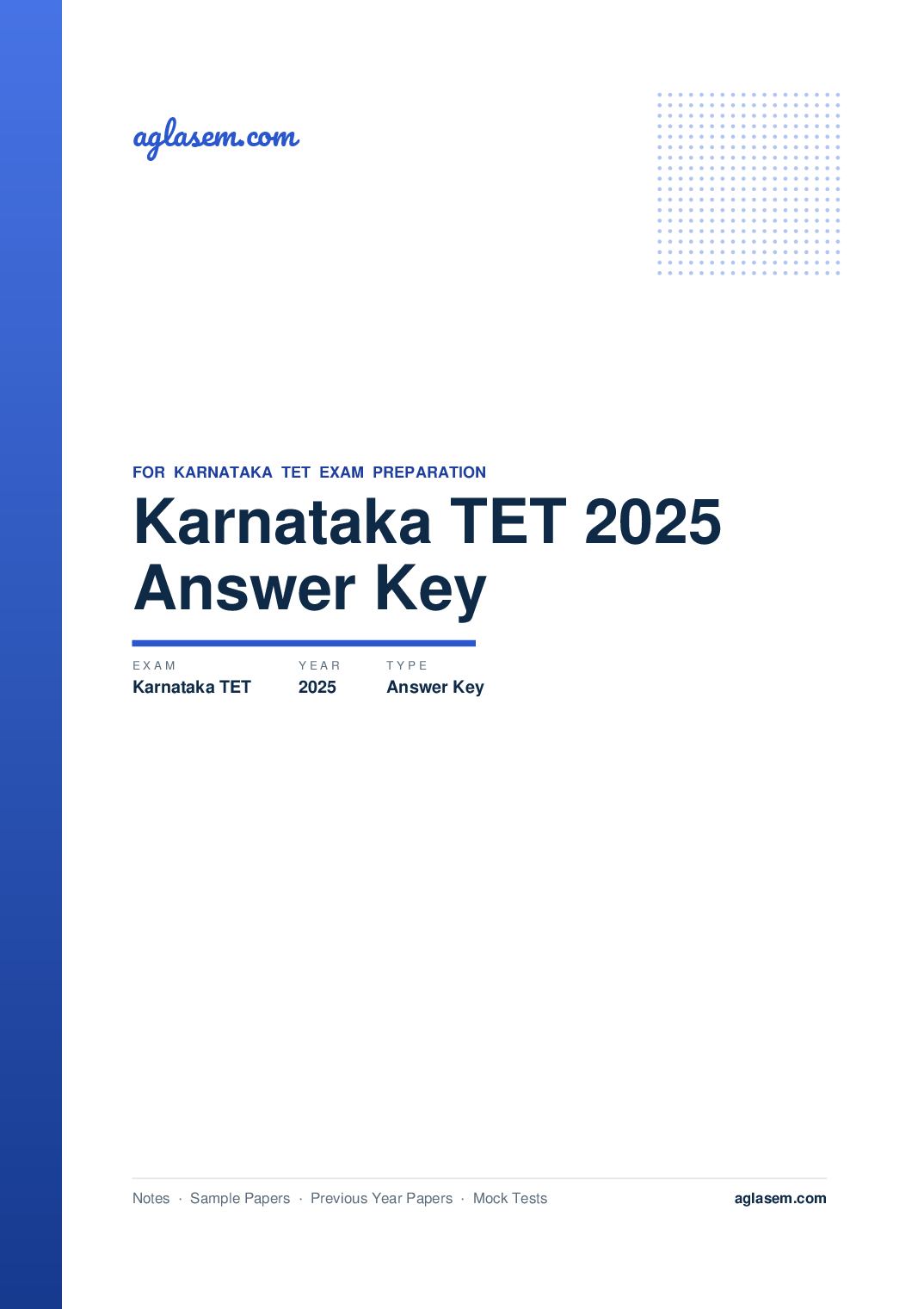 Karnataka TET 2025 Answer Key - Page 1 of 15