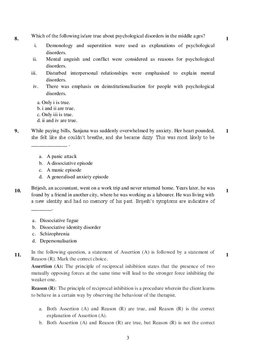 case study based questions class 12 psychology chapter 3