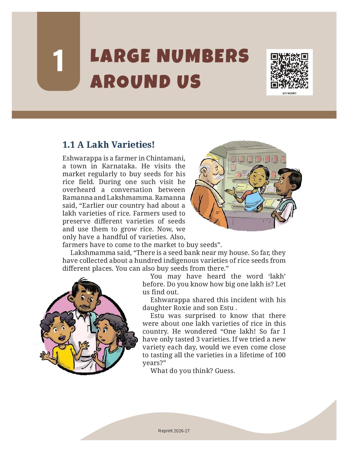 NCERT Book Class 7 Mathematics (Part I) Chapter 1 Large Numbers Around Us - Page 1 of 38