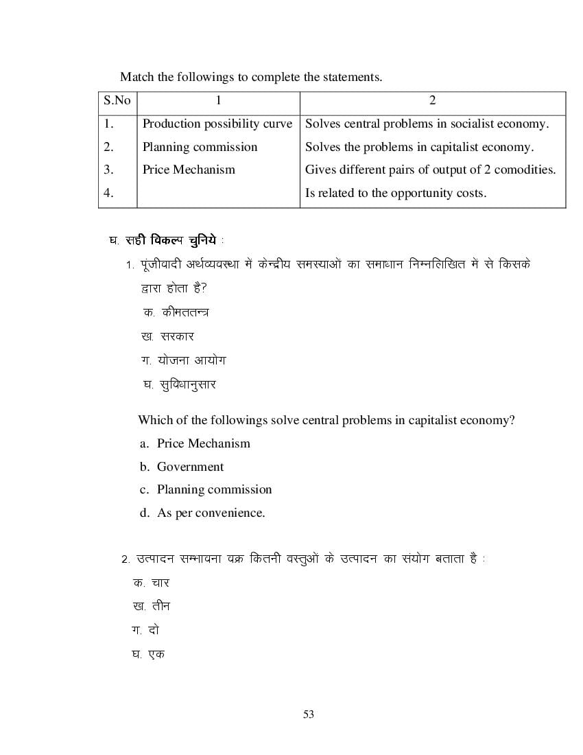 MP Board Class 11 Business Economics Question Bank (PDF) – Important Questions