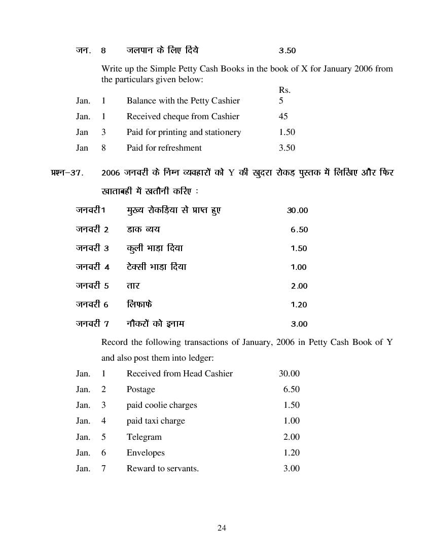 MP Board Class 11 Book Keeping & Accountancy Question Bank (PDF) – Important Questions