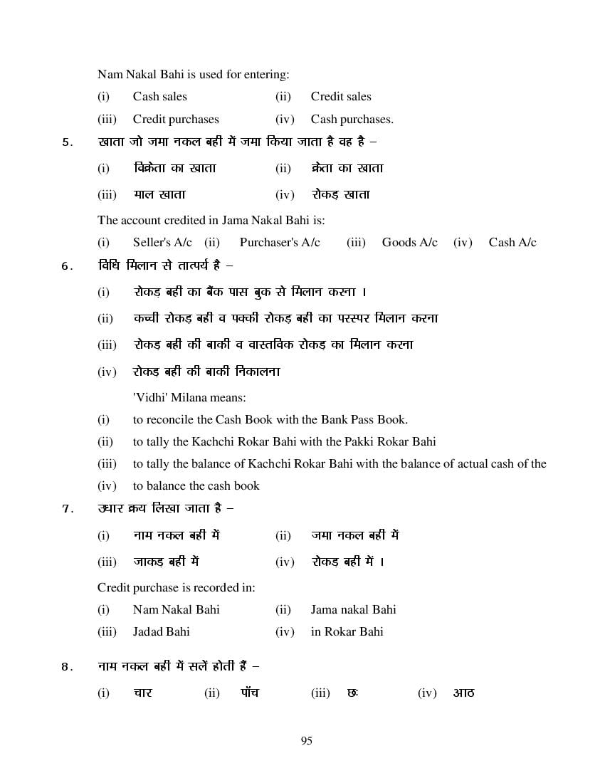 MP Board Class 11 Book Keeping & Accountancy Question Bank (PDF) – Important Questions