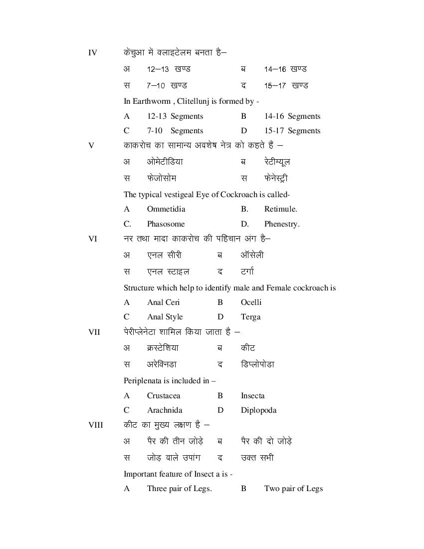 MP Board Class 11 Biology Question Bank (PDF) – Important Questions