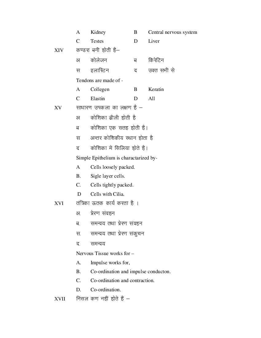 MP Board Class 11 Biology Question Bank (PDF) – Important Questions