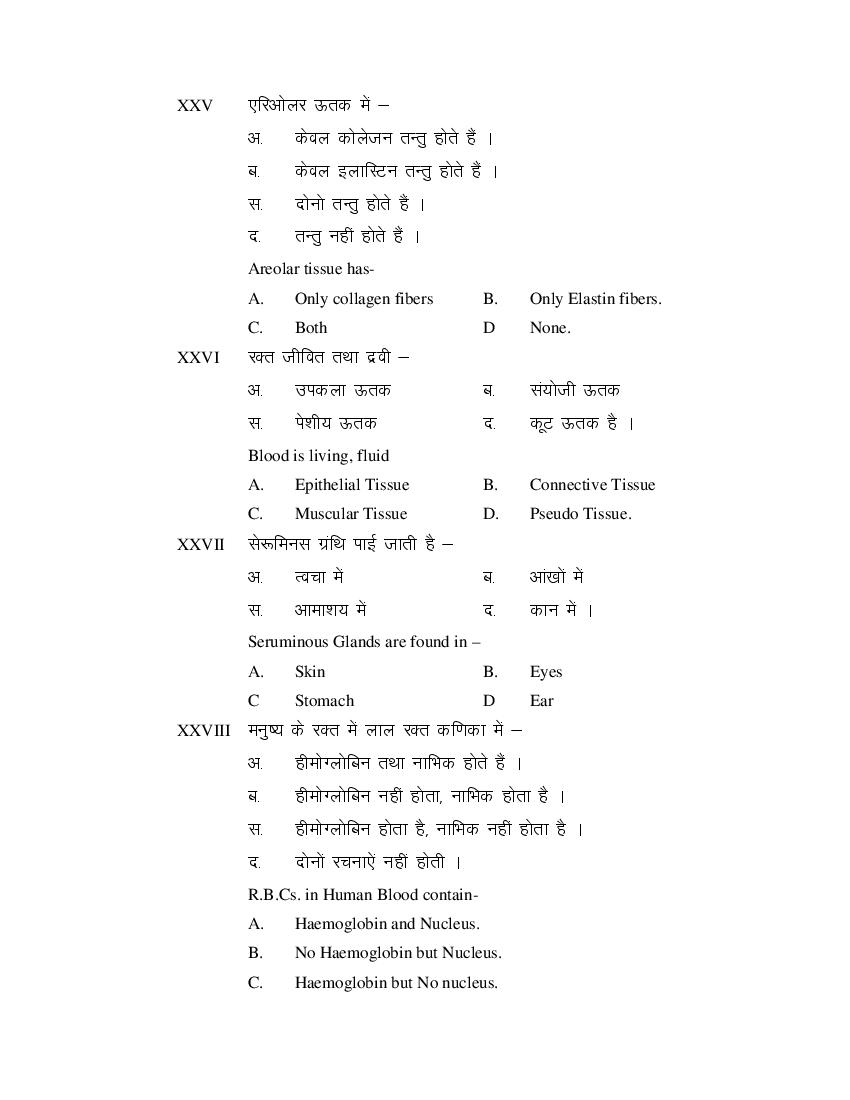 MP Board Class 11 Biology Question Bank (PDF) – Important Questions