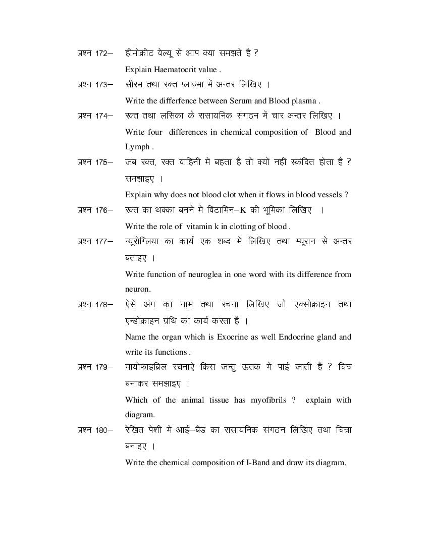 MP Board Class 11 Biology Question Bank (PDF) – Important Questions