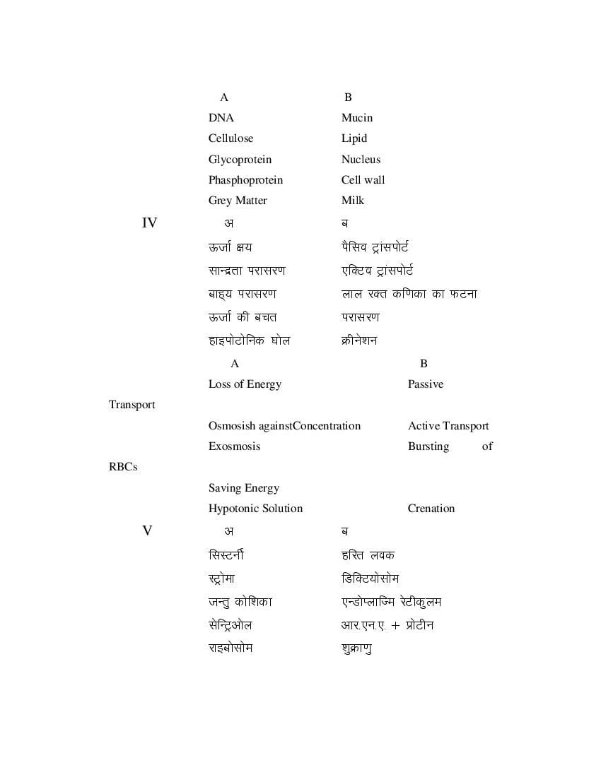 MP Board Class 11 Biology Question Bank (PDF) – Important Questions