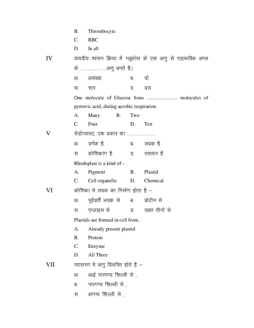 MP Board Class 11 Biology Question Bank (PDF) – Important Questions