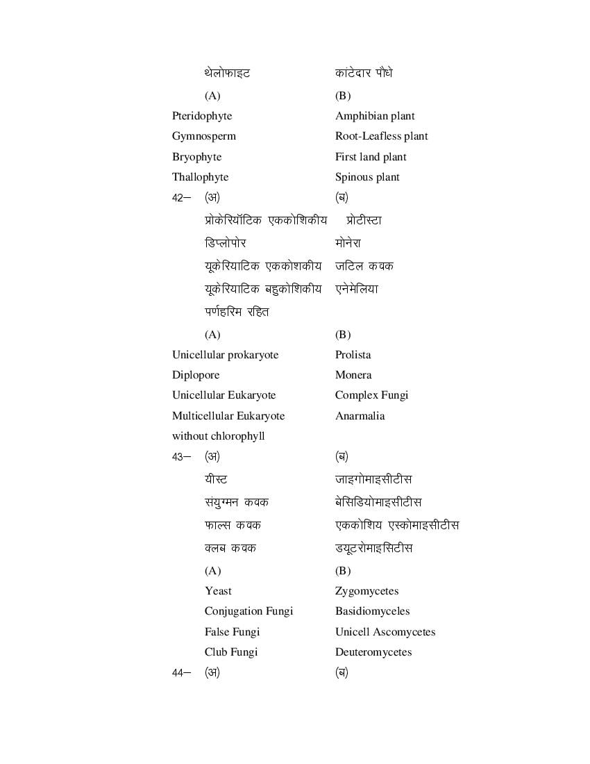 MP Board Class 11 Biology Question Bank (PDF) – Important Questions