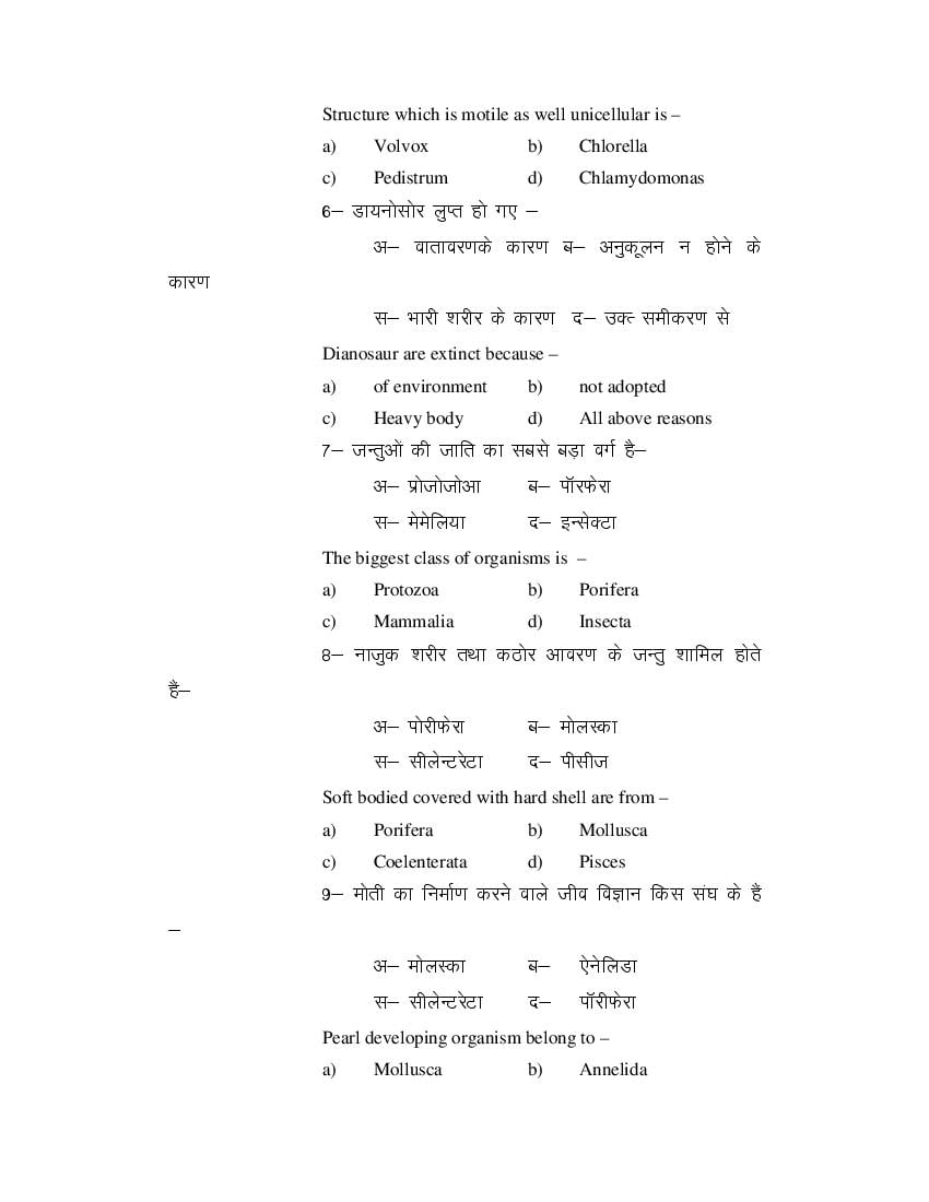MP Board Class 11 Biology Question Bank (PDF) – Important Questions