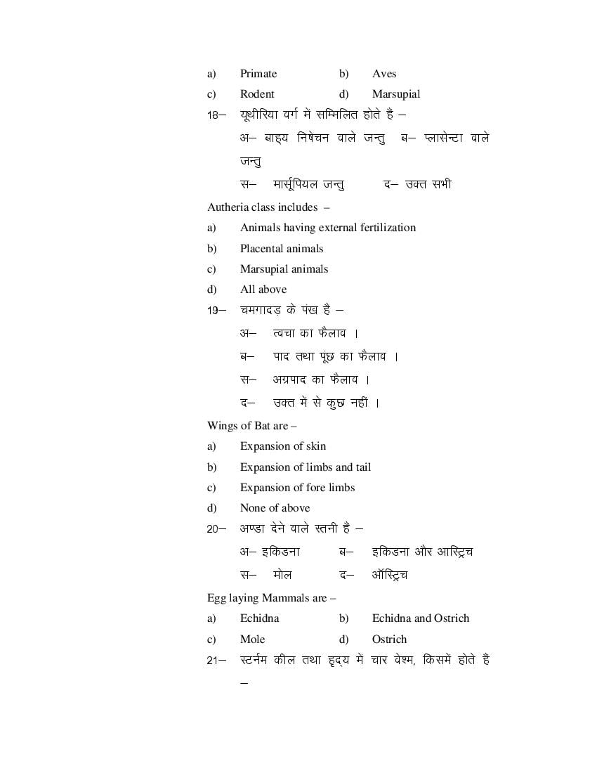 MP Board Class 11 Biology Question Bank (PDF) – Important Questions