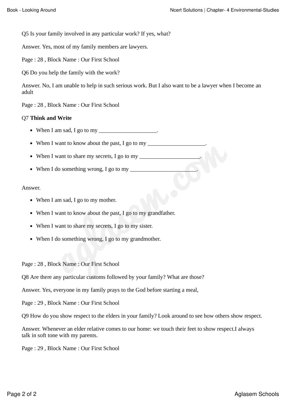 Ncert Solutions For Class 3 Evs Chapter 4 Our First School Class 3 Evs Chapter 4 Ncert 3057