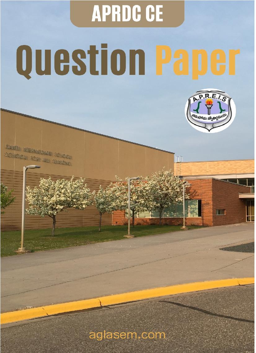 APRDC CET 2019 Question Paper B.Com - Page 1