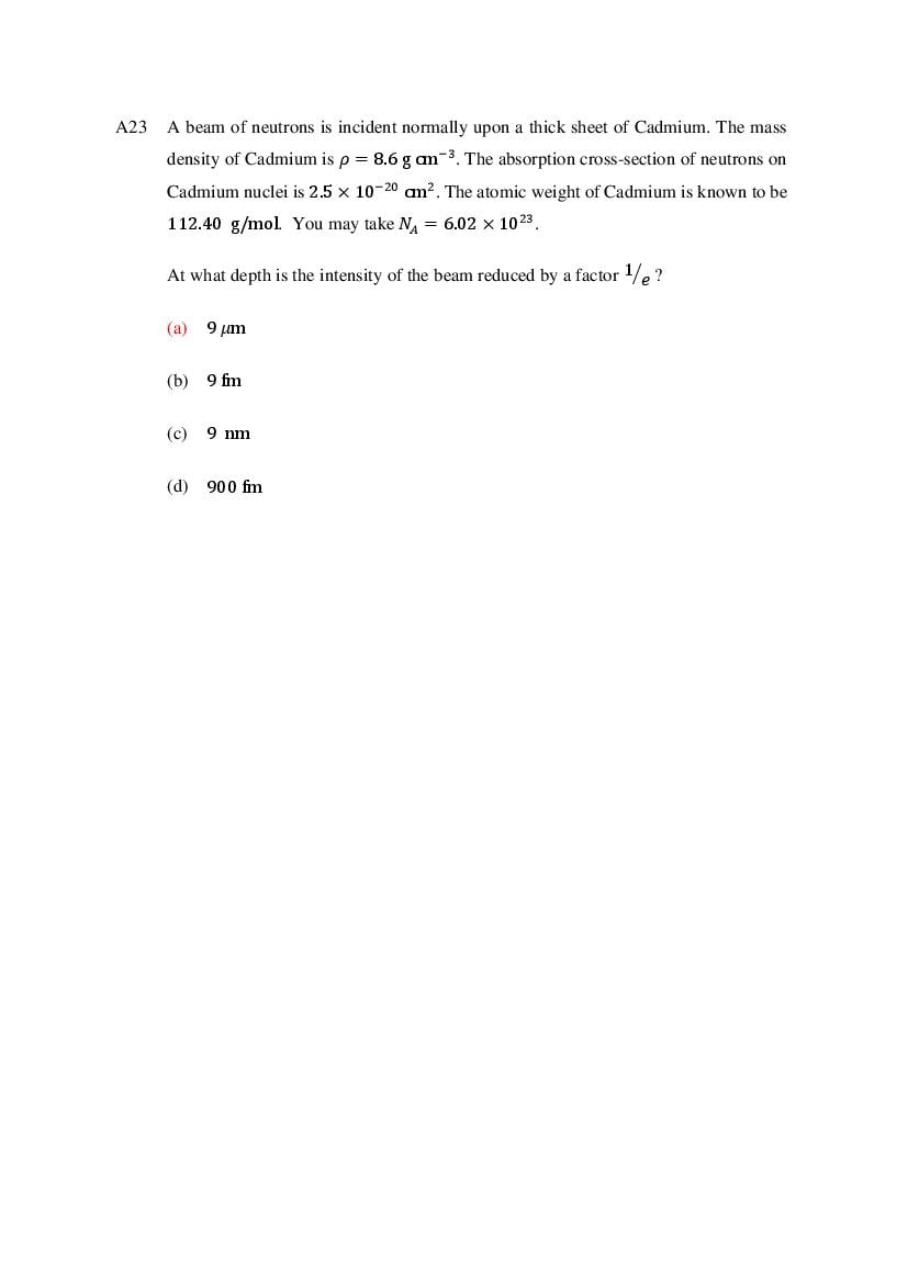 TIFR GS 2024 Question Paper PDF with Solutions (9 Papers)