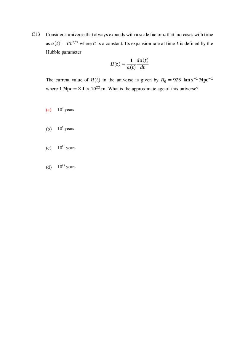 TIFR GS 2024 Question Paper PDF with Solutions (9 Papers)