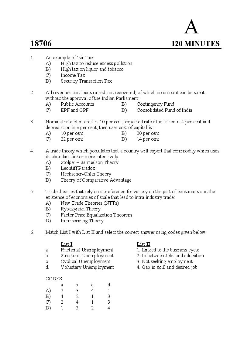 Kerala SET 2018 Jul Question Paper Economics - Page 1 of 16