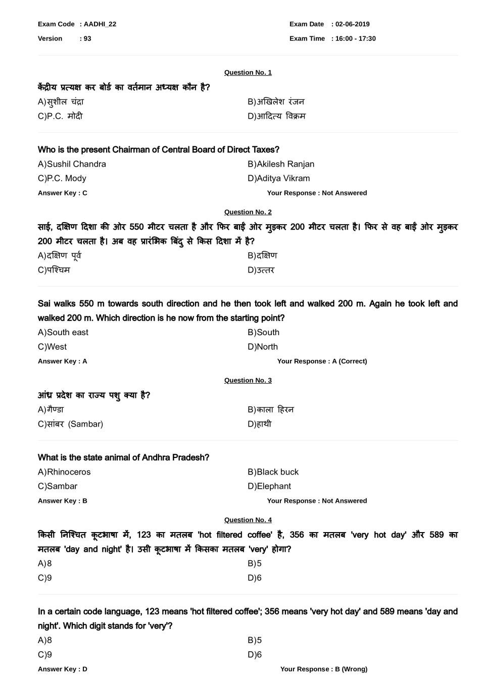 RRB JE Question Paper with Answers for 02 June 2019 Exam Shift 3 - Page 1